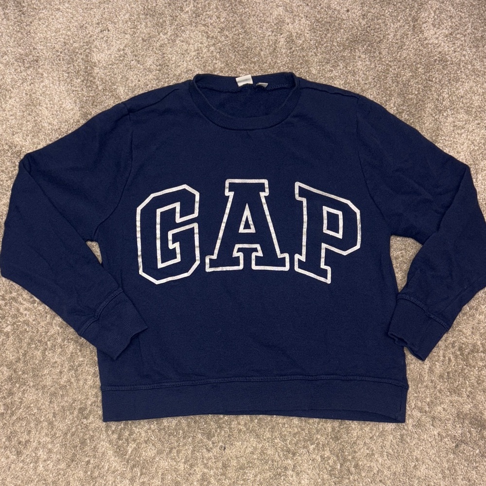 GAP Navy Sweatshirt with White Outlined Logo